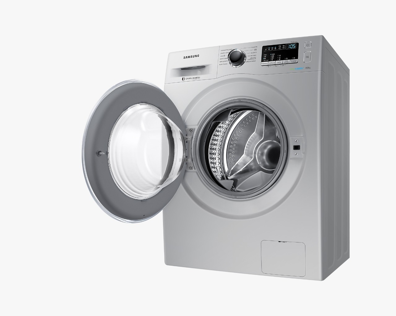 LAVARROPAS SAMSUNG INVERTER 7KG 1400RPM SILVER - EFICIENCIA A++ [WW70J4463GS]