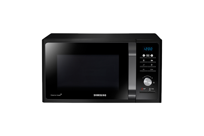 MICROONDAS SAMSUNG 23LTS - INTERIOR CERÁMICO, CON GRILL - NEGRO [MG23F3K3TAK]