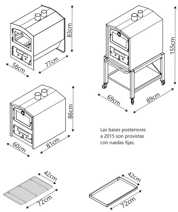  HORNO TRH A LEÑA CON BASE  - TROMEN [04-000-013]