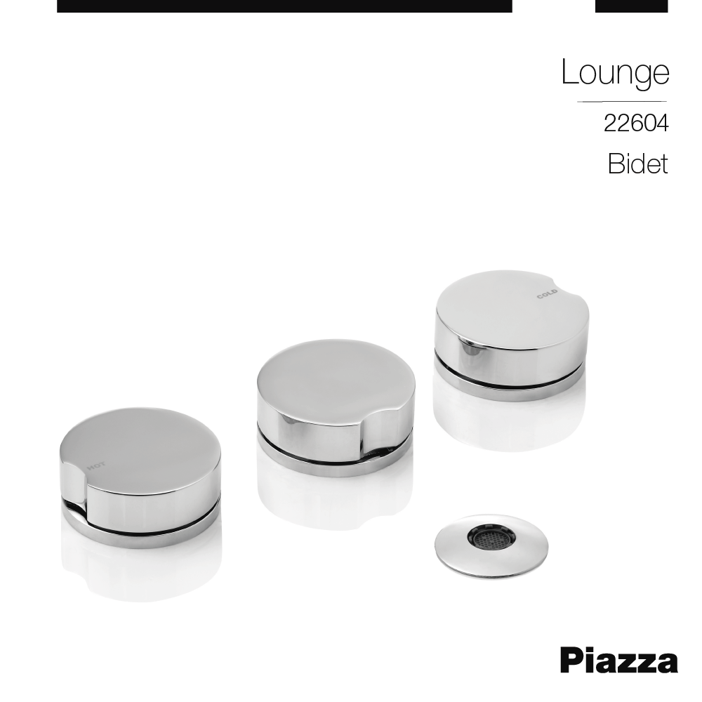 GRIFERIA BIDET PIAZZA - LOUNGE CON TRANSFERENCIA - CIERRE CERAMICO - 5 AÑOS DE GARANTIA
