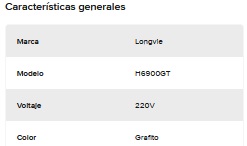 HORNO A GAS LONGVIE 68,5 LITROS-  DISPLAY TOUCH [H6900G]