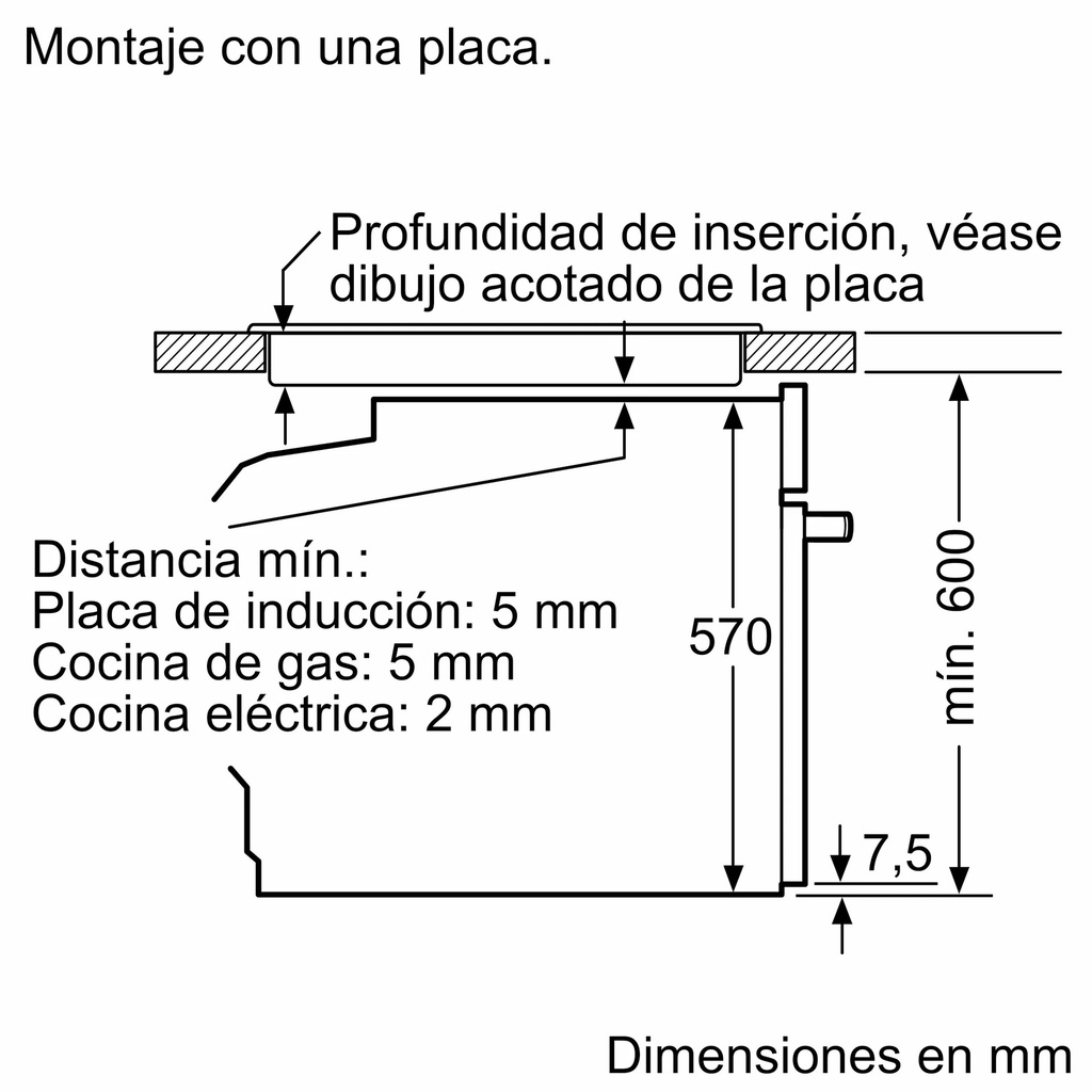 HORNO ELECTRICO EMPOTRABLE MULTIFUNCION 60CM - INOXIDABLE - BOSCH [HBA512ESO]