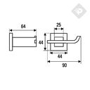 ACCESORIO PERCHA GEOMETRY NEGRO -  HIDROMET [2852NEGR]