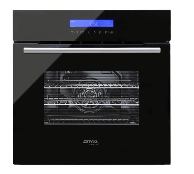 HORNO ELÉCTRICO 65LTS - EMPOTRABLE   - EFICIENCIA ENERGÉTICA: A - CON LUZ, GRILL , TERMOSTATO, PROGRAMACIÓN TOUCH Y 9 FUNCIONES - 60X60CM - NEGRO - ATMA [94CHE3060D]