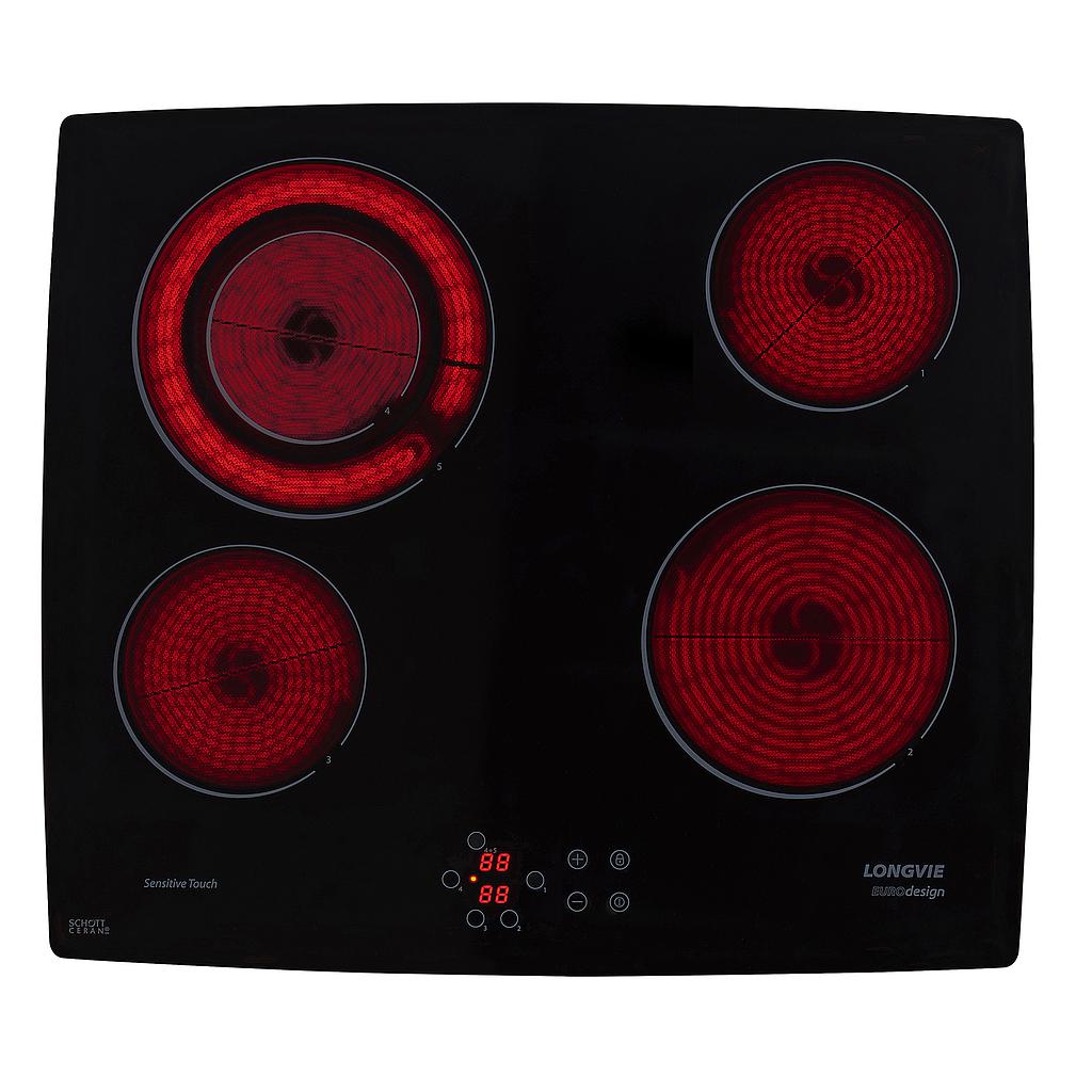 ANAFE ELÉCTRICO VITROCERÁMICO 4 HORNALLAS SENSITIVE TOUCH  - LONGVIE [AVST360K]