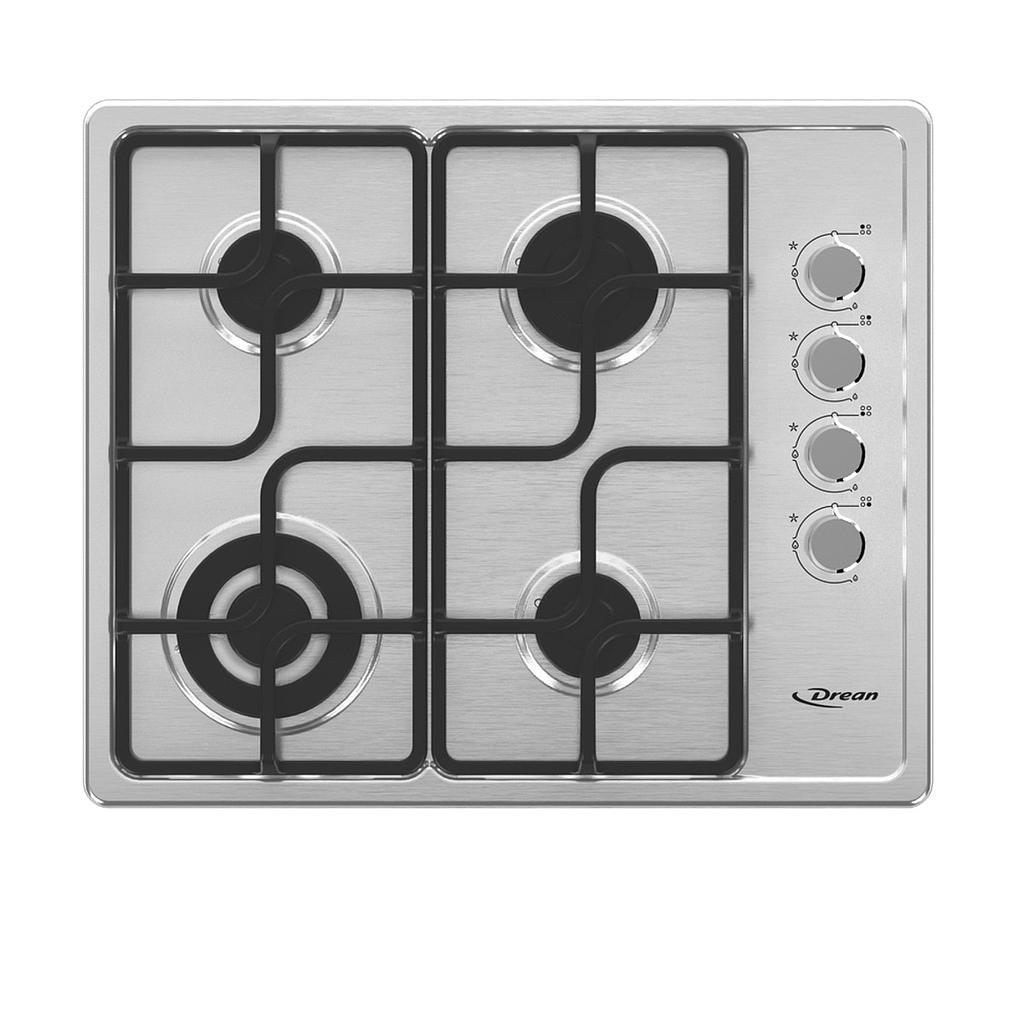 ANAFE A GAS 4 HORNALLAS 60cm ACERO INOXIDABLE - DREAN [AGDR60EIA]