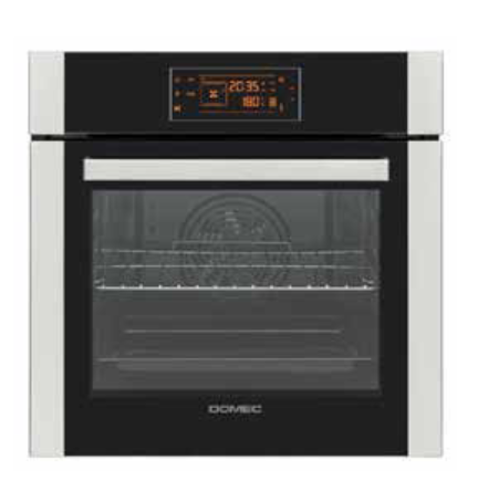 HORNO ELÉCTRICO 64LTS EUROMATIC B070  - EFICIENCIA ENERGÉTICA: A - EMBUTIR - CON GRILL, TIMER Y DISPLAY DIGITAL - 60CMX60CM - ACERO INOXIDABLE - DOMEC [52940]