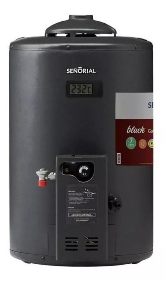 TERMOTANQUE MULTIGAS BLACK 50l PARA COLGAR/APOYAR CONEXIÓN SUPERIOR/INFERIOR - SEÑORIAL [TSBG-50]