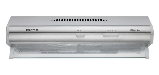 PURIFICADOR BIOS DUO 60CM CON FRENTE DE ACERO - 2 MOTORES - 3 VELOCIDADES - ABSORCION 500M3/H - BLANCO CON FRENTE DE ACERO - SPAR [3778-B00]