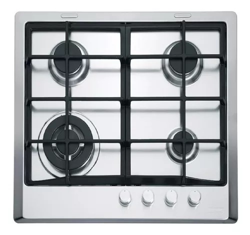 ANAFE A GAS 4 HORNALLAS 60CM FHM 604 - 1 TRIPLE CORONA - ACERO -SPAR [6600-080]