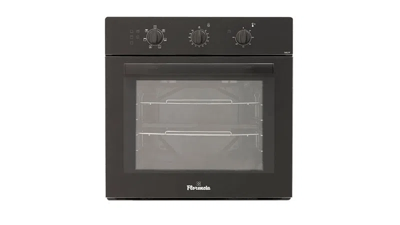 HORNO ELÉCTRICO 65LTS - EMPOTRABLE  - CON LUZ, GRILL, TIMER, TERMOSTATO, 6 FUNCIONES Y TRIPLE CRISTAL - 60X60CM - NEGRO - FLORENCIA [FLOR 7867]