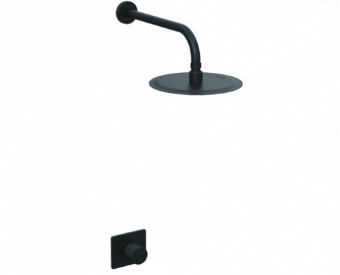 DUCHA EMBUTIDA MONOCOMANDO SIN TRANSFERENCIA TEXTURE NEGRO - HIDROMET - 10 AÑOS DE GARANTÍA [9804NEGR]