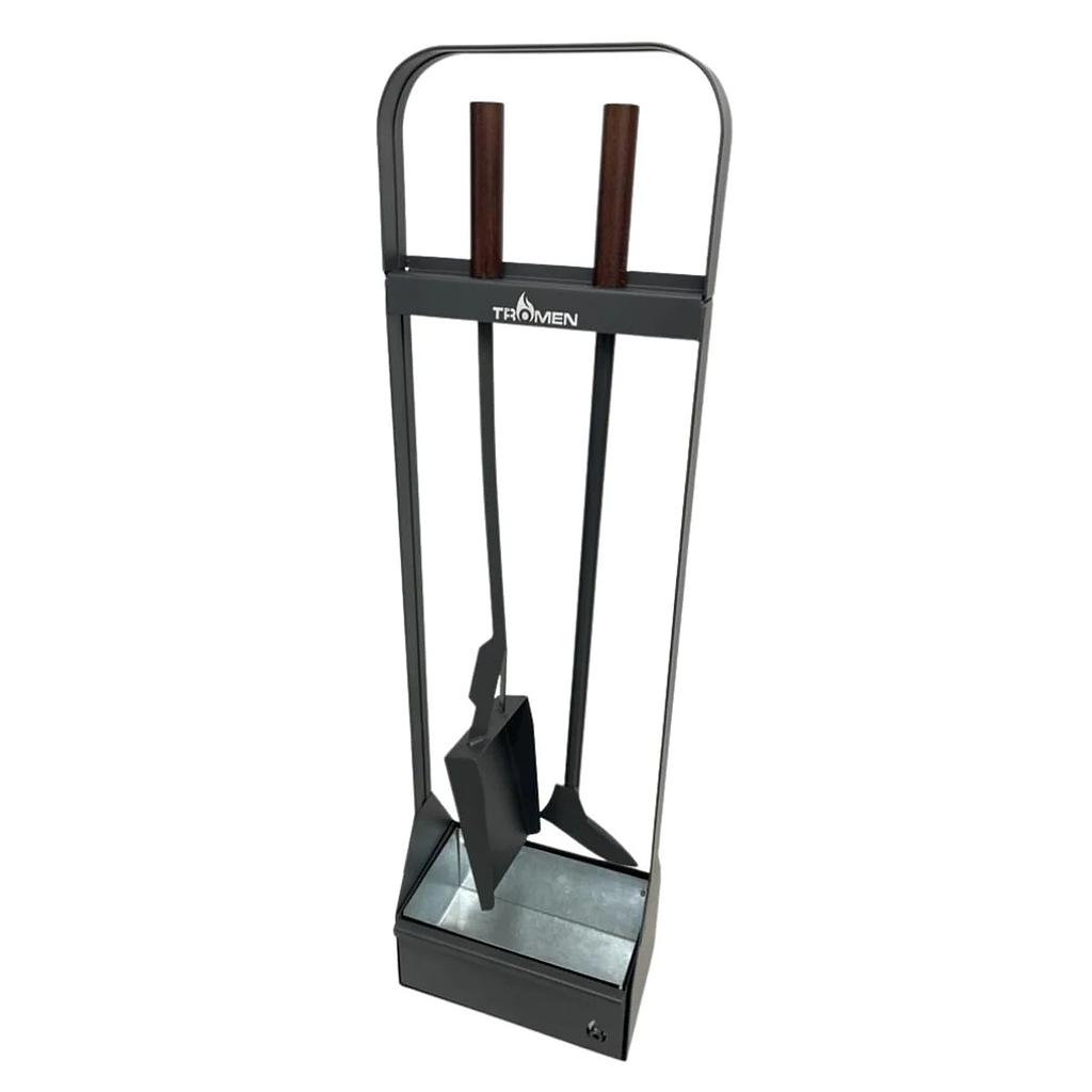 KIT ACCESORIOS CALEFACCIÓN: INCLUYE PALA, ATIZADOR CON SOPLADOR, BASE DE COLGADO Y CAJÓN CENICERO - TROMEN [05-000-167]