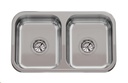 PILETA DOBLE CC 28 - SOPAPA 
AMERICANA -  ACERO 430 304 - JOHNSON [CC 28]