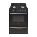 COCINA MULTIGAS 4 HORNALLAS CON REJILLAS DIVIDIDAS  - EFICIENCIA ENERGÉNITCA A+ - CRISTAL TEMPLADO - PARRILLA - NEGRO  - ORMAY [BIYU N]