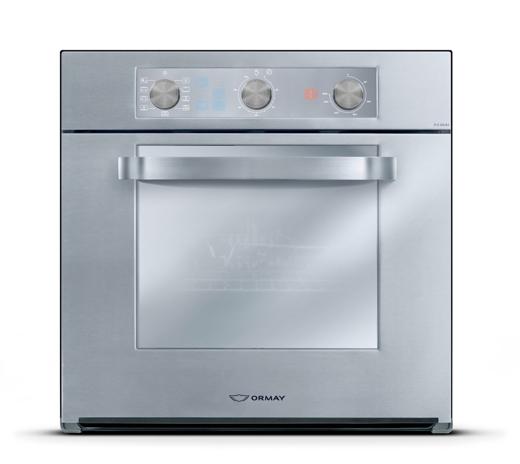 HORNO ELÉCTRICO 60 LTS -  EMPOTRABLE - EFICIENCIA ENERGÉTICA: A - CON GRIL, TIMER,  SPIEDO,  FUNCIONES Y TRIPLE CRISTAL - 60X60CM -  ESPEJADO - ORMAY [HE-60A4]