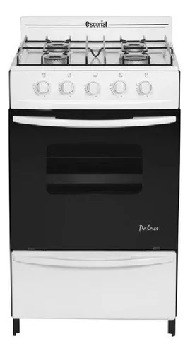 COCINA A GAS NATURAL PLACE - 4 HORNALLAS 50 CM BLANCO - ESCORIAL  [PAL51BN]