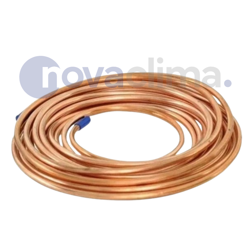 CAÑO DE COBRE FLEXIBLE Ø 1/2" - 0.8MM - ROLLO 15MTS - NOVA CLIMA - PRECIO POR MT