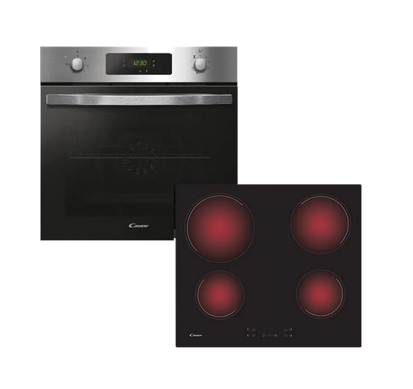 SMART PACK AQUACTIVA: HORNO ELÉCTRICO 65LTS + ANAFE ELÉCTRICO 4 HORNALLAS - CANDY [PCI25CXCH64CCB]