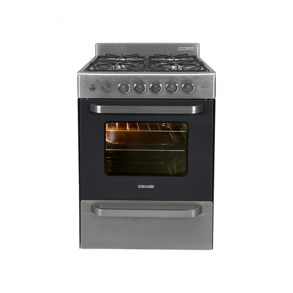 COCINA MULTIGAS Q10 XG ACERO INOXIDABLE CON CERAMIC BLUE - ESKABE 