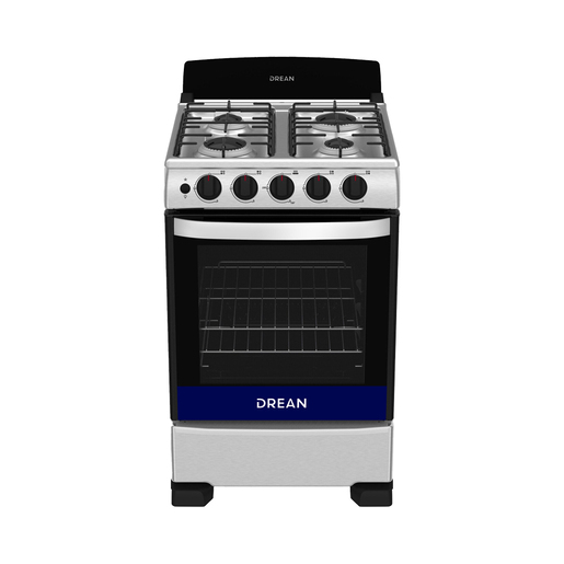 COCINA MULTIGAS 4 HORNALLAS 56CM - COPETE DE VIDRIO - ACERO INOXIDABLE - DREAN [CD5603AI0]
