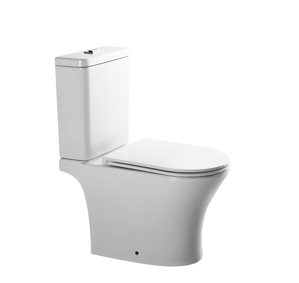 ABRUZZO INODORO LARGO CON ASIENTO + DEPOSITO INODORO CON VALVULA - PIAZZA [B0700]