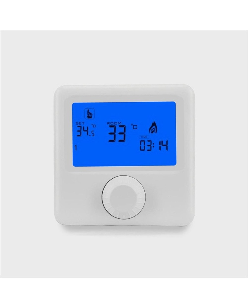 TERMOSTATO DE AMBIENTE DIGITAL CON PERILLA REGULABLE