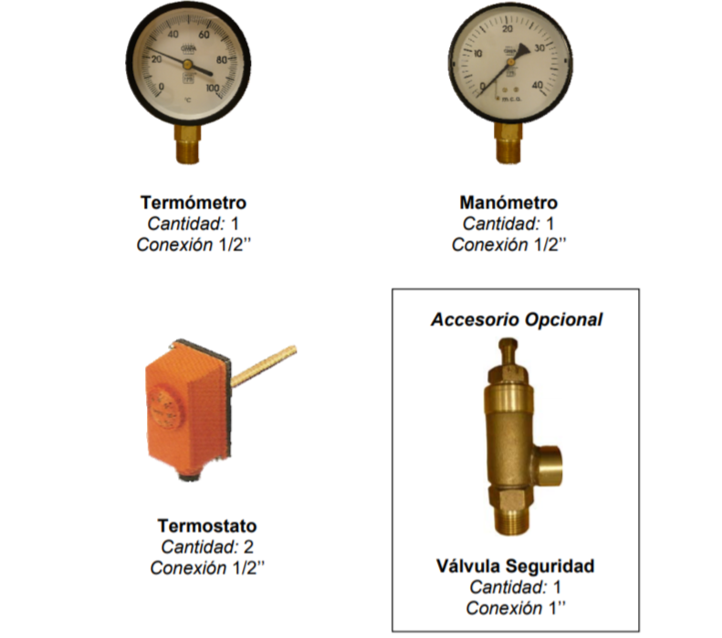 KIT DE SEGURIDAD PARA CALDERAS DE 300000KCAL A 500000 KCAL - PEISA [10000333]