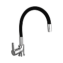 GRIFERIA COCINA MONOCOMANDO GOURMET PIAZZA EMBLEM - NEGRA - FLEXIBLE - 5 AÑOS DE GARANTIA [10016NE]