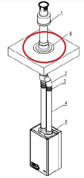 KIT SALIDA VENTILACIÓN PARA CUBIERTA PLANA  - PEISA [10000892]