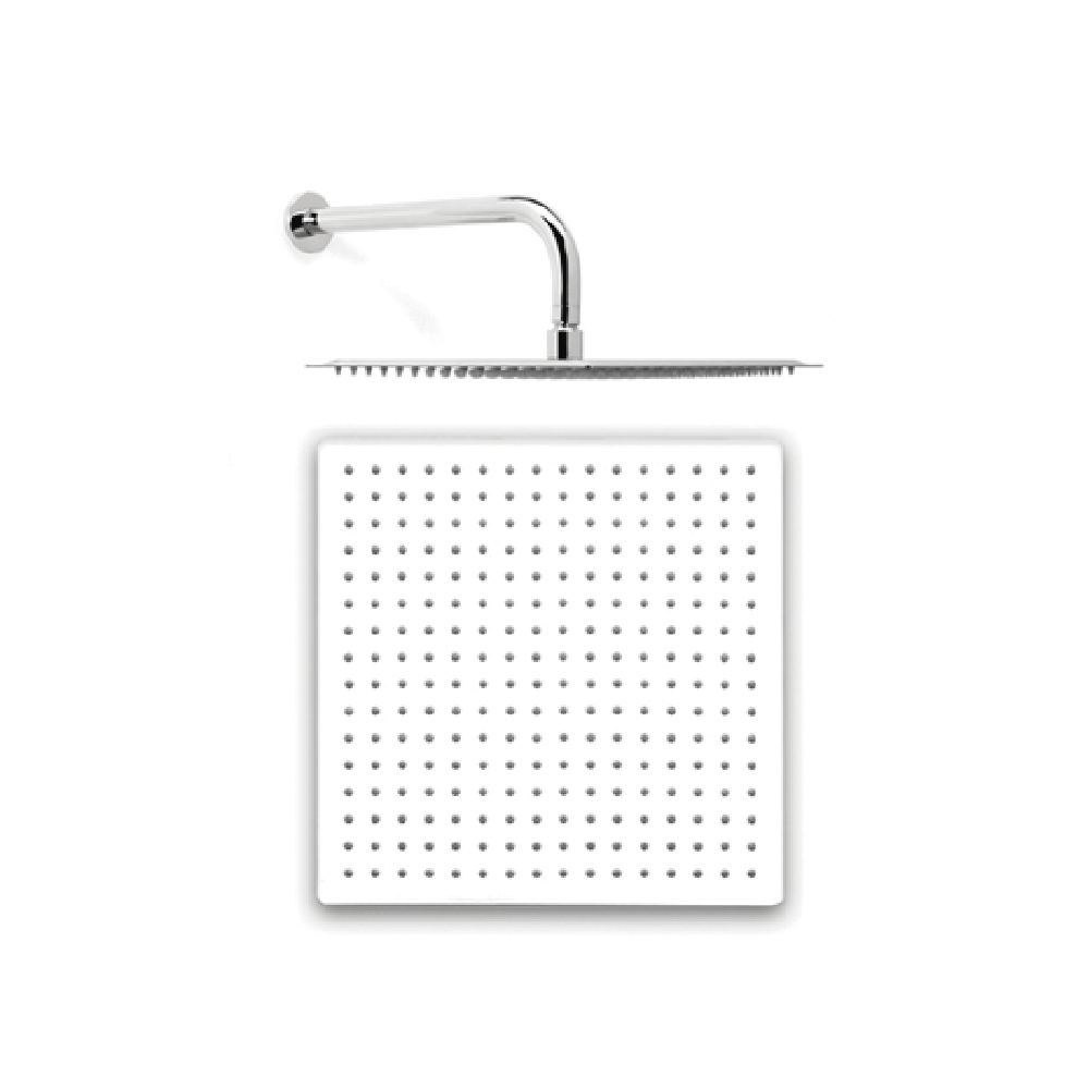 FLOR DE DUCHA RECTANGULAR 30 Cm PARED SLIM PIAZZA - ANTICALCAREA - 5 AÑOS DE GARANTIA