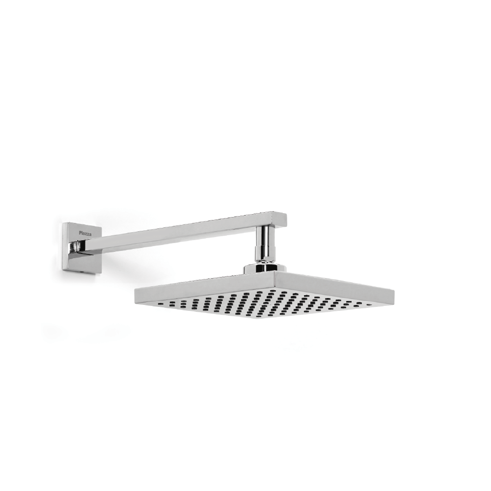 FLOR DUCHA PARED RECTANGULAR 20 CM PIAZZA UNIQUE - ANTICALCARIO - 5 AÑOS DE GARANTIA