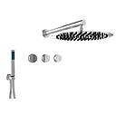 GRIFERÍA DUCHA 2 VIAS BICOMANDO CON TRANSFERENCIA Y DUCHADOR LUXURY CROMO - HIDROMET - 10 AÑOS DE GARANTÍA [15053CRCR]