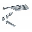 GRIFERÍA DUCHA BICOMANDO CON TRANSFERENCIA BLOCK PLANE CROMO - HIDROMET - 10 AÑOS DE GARANTÍA [34008CRCR]