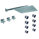 GRIFERÍA DUCHA 2 VIAS BICOMANDO CON ESCOCESA BLOCK CRUZ CROMO - HIDROMET - 10 AÑOS DE GARANTÍA [03457CRCR]