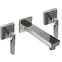 GRIFERÍA LAVATORIO DE PARED BICOMANDO BLOCK LEVER CROMO - HIDROMET - 10 AÑOS DE GARANTÍA [03490CRCR]