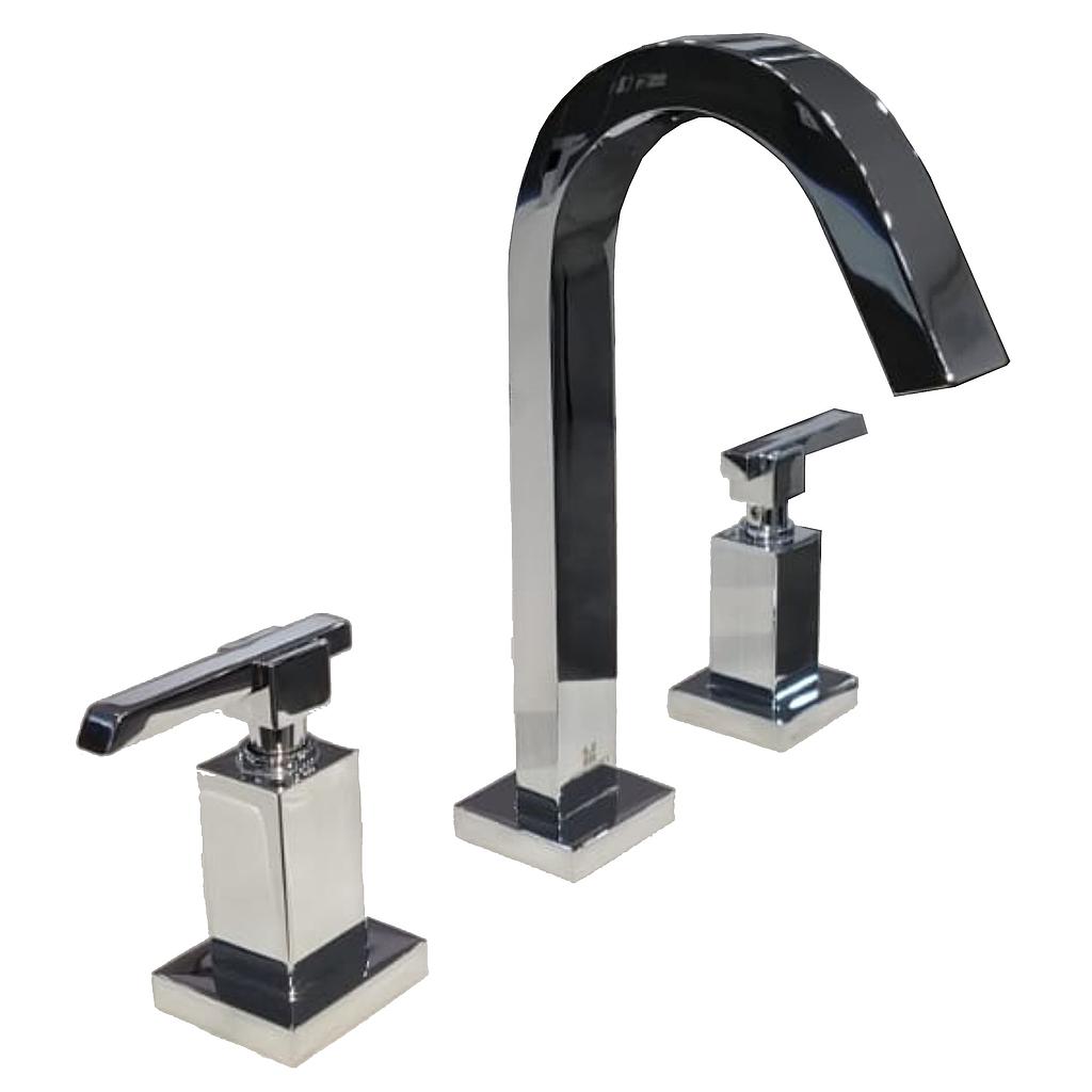 GRIFERÍA LAVATORIO BICOMANDO GEOMETRY LEVER CROMO - HIDROMET - 10 AÑOS DE GARANTÍA [02806CRCR]