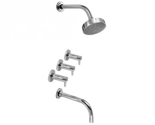 GRIFERÍA DUCHA BICOMANDO CON TRANSFERENCIA JET CROMO - HIDROMET - 10 AÑOS DE GARANTÍA [03703CRCR]