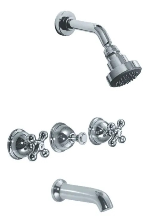 GRIFERÍA BAÑERA BICOMANDO A TIRADOR SELF/BABY CROMO - HIDROMET - 10 AÑOS DE GARANTÍA [01014CRCR]