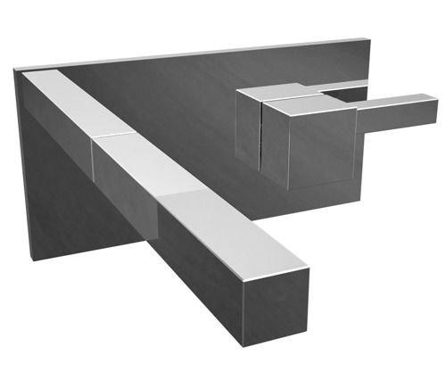 GRIFERÍA LAVATORIO DE PARED MONOCOMANDO BLOCK CROMO - HIDROMET - 10 AÑOS DE GARANTÍA [3580CRCR]