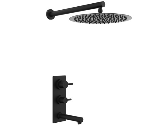 GRIFERÍA DUCHA MONOCOMANDO CON TRANSFERENCIA ONE NEGRO - HIDROMET - 10 AÑOS DE GARANTÍA [3003NEGR]