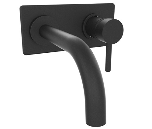 GRIFERÍA LAVATORIO DE PARED MONOCOMANDO VECTOR NEGRO - HIDROMET - 10 AÑOS DE GARANTÍA [42180NEGR]