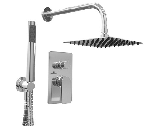 GRIFERÍA DUCHA 2 VIAS MONOCOMANDO CON LLUVIA Y DUCHADOR RAPTOR CROMO - HIDROMET - 10 AÑOS DE GARANTÍA [9412CRCR]