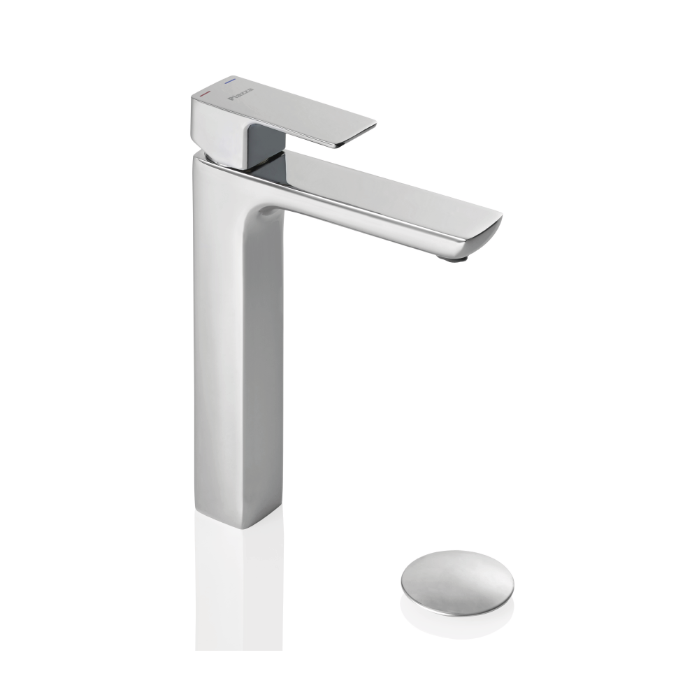 GRIFERÍA MONOCOMANDO ARQ LAVATORIO MESADA ALTO CROMO PIAZZA [10402]