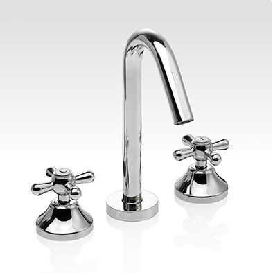 GRIFERÍA BICOMANDO CONVENCIONAL VILLAGE LAVATORIO MESADA PICO DE CAÑO CROMO PIAZZA [31401]