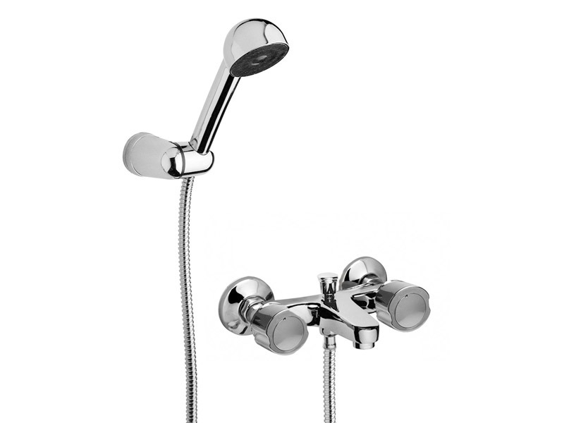 GRIFERÍA BICOMANDO CONVENCIONAL VIVA CROMO DUCHA EXTERIOR CON TRANSFERENCIA CROMO HYDROS [1705211]
