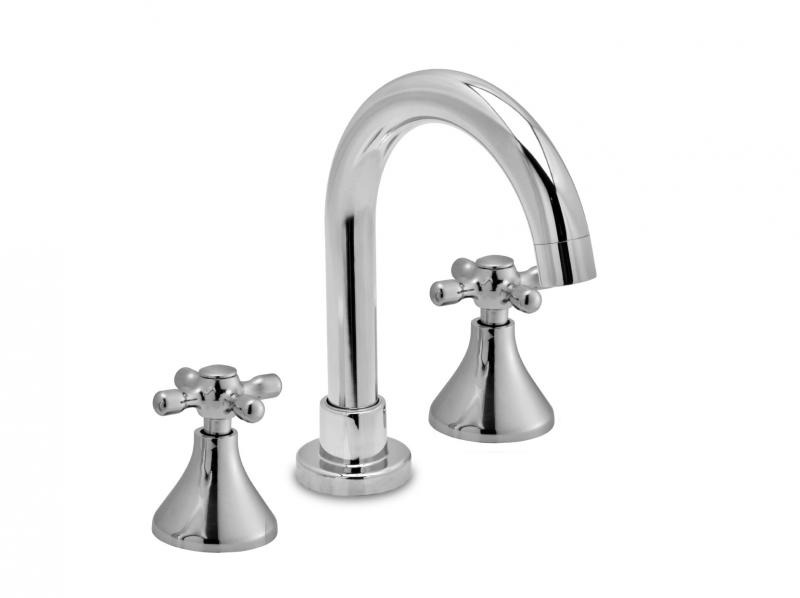 GRIFERÍA BICOMANDO CONVENCIONAL VIVA CRUZ LAVATORIO PICO ALTO CROMO HYDROS [345811]