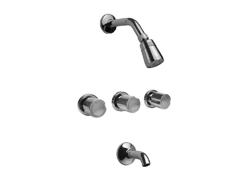 GRIFERÍA BICOMANDO CONVENCIONAL VIVA PLUS DUCHA DE EMBUTIR CON TRANSFERENCIA CROMO HYDROS [703911]