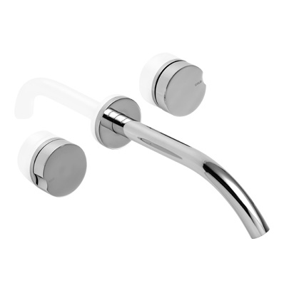 GRIFERÍA BICOMANDO CIERRE CERAMICO LOUNGE LAVATORIO DE PARED CROMO - DISCONTINUO - PIAZZA [22603]