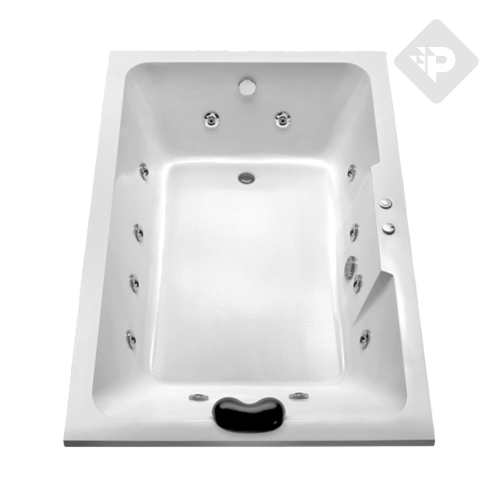 BAÑERA HIDROMASAJE LUJO DOBLE DE 1850mm PIAZZA [BH185LD]